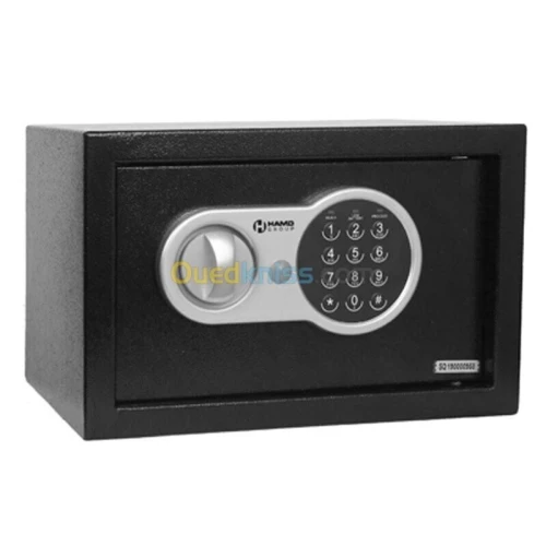 COFFRE FORT SE-S20EV - ACIER DURABLE - 32x22x22 cm - PANNEAU ÉLECTRONIQUE - SÉCURITÉ MAXIMALE -NOIR