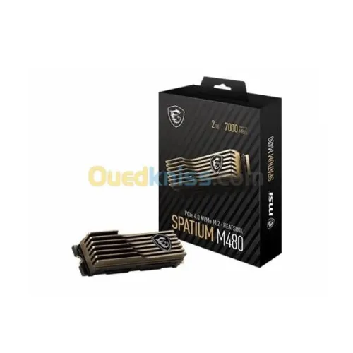 MSI SPATIUM M480 PRO 2TB - NVME M.2 PCIE 4.0 - 7400 Mos - 1400 TBW - S.M.A.R.T - 10,5 W 