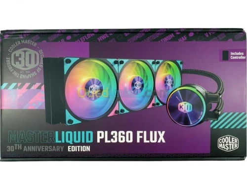 COOLER MASTER MASTERLIQUID PL360 FLUX - WATERCOOLING RGB BLACK - INTEL ET AMD - 3 FAN LED 120mm