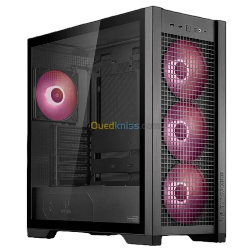 ASUS TUF GAMING GT302 ARGB - ATX MID-TOWER - 4 FANS ARGB 140MM PWM - AIRFLOW MESH - VERRE TREMPÉ - TYPE-C - BLACK