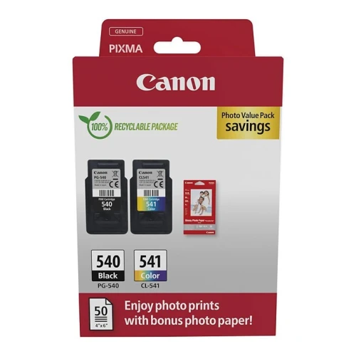 CANON PG 540 / CL 541 - CARTOUCHES D'ENCRE NOIR + COULEUR - POUR CANON PIXMA ET AUTRES - ORIGINALES