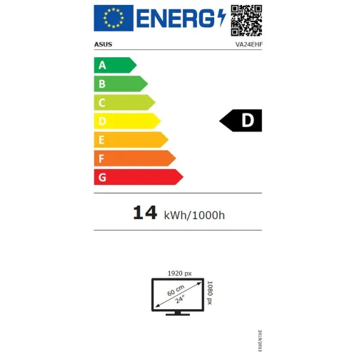 ECRAN ASUS VA24EHF - 24" FHD - 100HZ - 1 MS MPRT - IPS - FORMAT 16/9 - ADAPTIVE-SYNC - HDMI - NOIR
