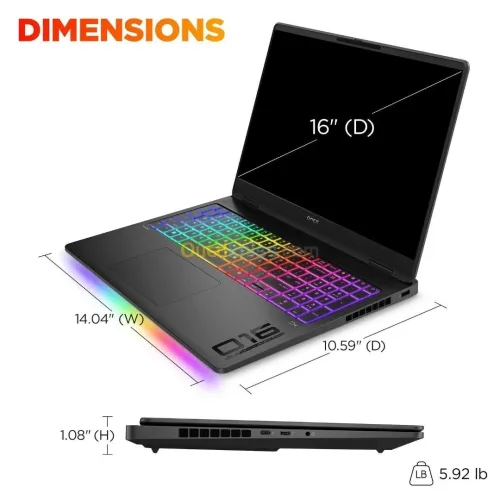  HP OMEN MAX 16 - ULTRA 9 275HX - 32GO - 1TO - 16" WQXGA 2.5K - RTX 5090 24GO - RÉTROÉCLAIRÉ -BLACK