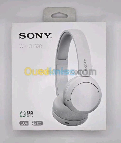 SONY WH-CH520 - CASQUE SANS FIL - BLUETOOTH - COMMANDES & MICRO - USB-C - NOIR & WHITE & BLEU 