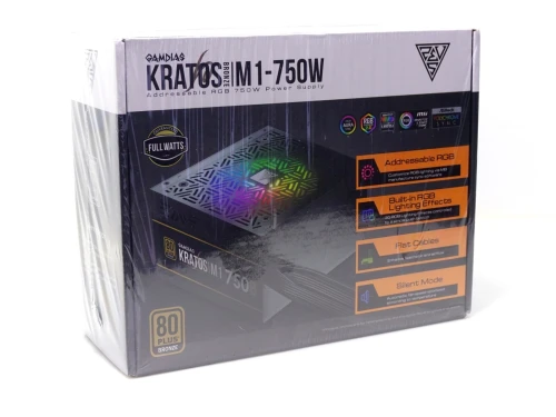 GAMDIAS KRATOS M1-750B - ALIMENTATION 750W - 80+ BRONZE - SILENCIEUSE- RGB - ATX PFC ACTIF -BLACK