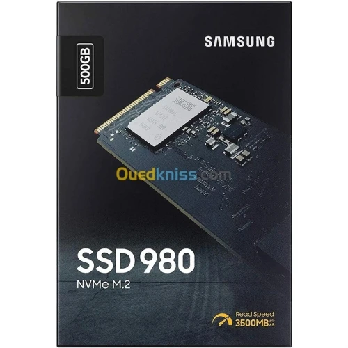 SAMSUNG 980 500GB - DISQUE DUR SSD NVMe M.2 - 500GB - M.2 - NVMe - PCIe 3.0 - JUSQUÀ 3500 MB/S