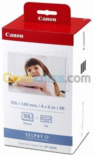 CANON Selphy KP108 IN Kit encre et papier - 108 tirages Originale