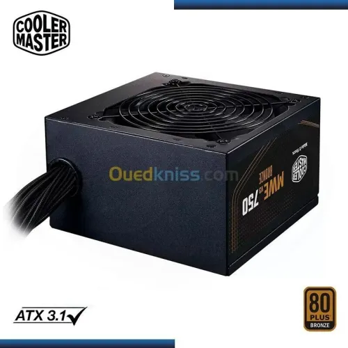 COOLER MASTER MWE BRONZE 750W V3 - ALIMENTATION 80 PLUS BRONZE - 230 V - ATX 3.1 - DC TO DC - NOIR