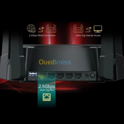 D-LINK ROUTEUR DIR-X6080Z - AX6000 MESH WIFI-6 - 6000 Mbps - 2.5 GIGABIT - OFDMA - MU-MIMO - BLACK 