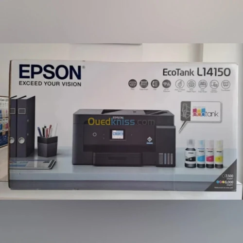 EPSON L14150 - IMPRIMANTE ECOTANK COULEUR À RÉSERVOIR -RECTO VERSO A3+ - USB ETHERNET - WI-FI -BLACK