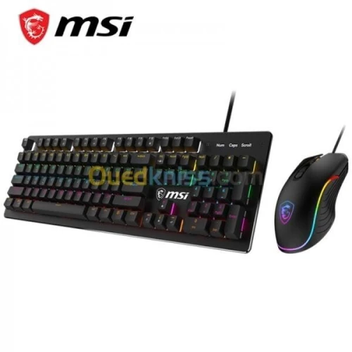 MSI FORGE GK300 - MECHANICAL KEYBOARD - BLUE SWITCHES - RGB - ERGONOMIC - ANTI-GHOSTING - BLACK