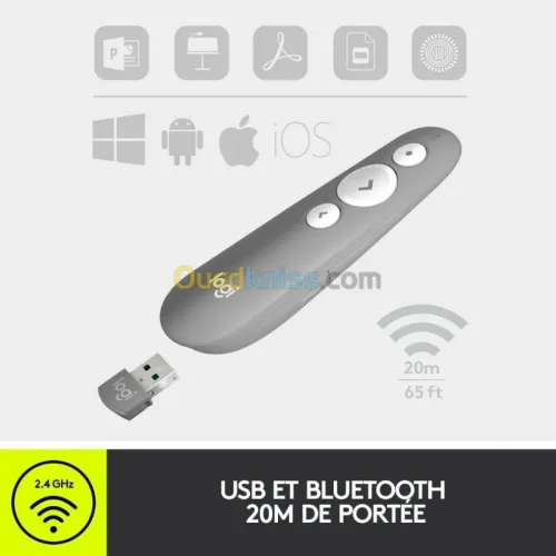Logitech R500s - Télécommande de présentation - 3 boutons