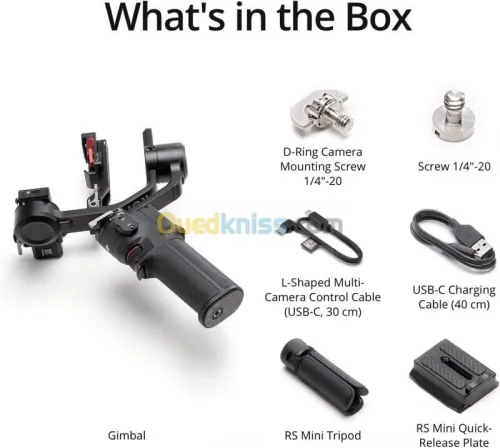 DJI RS3 Mini  Stabilisateur Ultra Léger Pour Appareil Photo - Bluetooth 5.1- USB-C