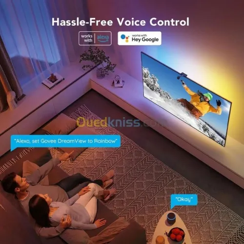 GOVEE DREAMVIEW T1 TV BACKLIGHT - 75-85 INCH - H6199 - TV -COLOR-MATCH -CONTRÔLE VOCAL - MUSIC 