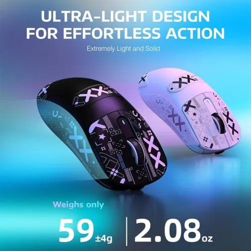 ATTACK SHARK X3 PRO - SOURIS FILAIRE & SANS FIL - BLUETOOTH - 6 BOUTONS - 26000 DPI - 8KHZ - BLACK