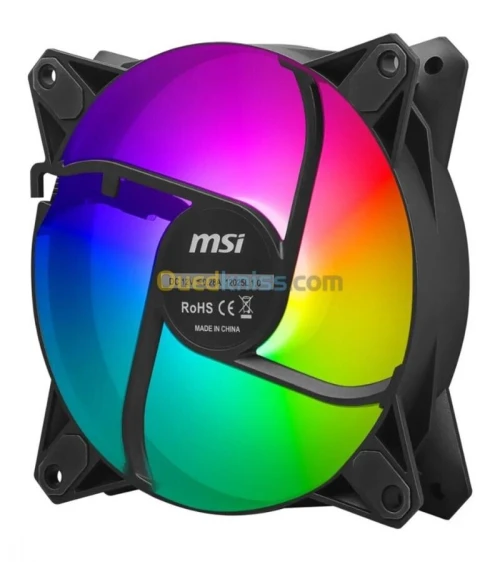 MSI MPG F120 ARGB-3 - 120mm PWM - RGB LED CASE - ANTI-VIBRATION - 1200 RPMmin - 3 PACKS - 