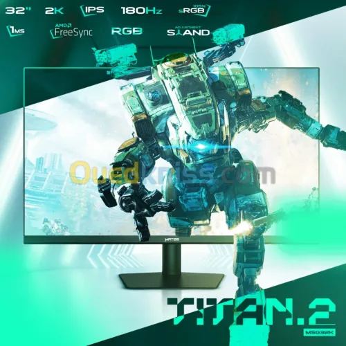 MATOS TITAN2 MSG32K - ÉCRAN GAMING 32" 2K QHD - 180Hz - 1ms - FAST IPS - HDR