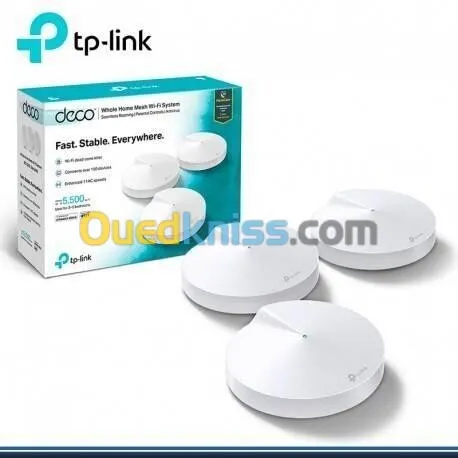 TP-LINK DECO M5 AC1300 3 PACK - WIFI 5 - ROUTEURS SANS FIL - DUAL-BAND - MESH - 5 GHZ - 400M - WHITE