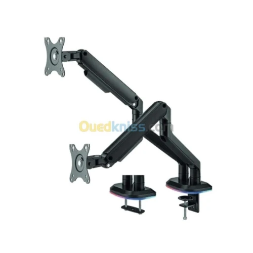 VORTEX VRX63-C024GL - SUPPORT DOUBLE ÉCRAN LED - 17 À 32 - RGB - VESA 75100 - FIXATION BUREAU