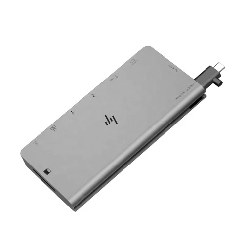 STATION ACCUEIL MULTIFONCTION PORTABLE HP USB C POCKET DOCK 8 EN 1 USB 3 0 HDMI 4K RJ45 100W PD