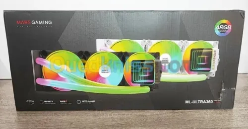 MARS GAMING ML-ULTRA 360 Refroidissement Liquide CPU TDP 650W 3 Ventilateurs Silencieux FDB ARGB