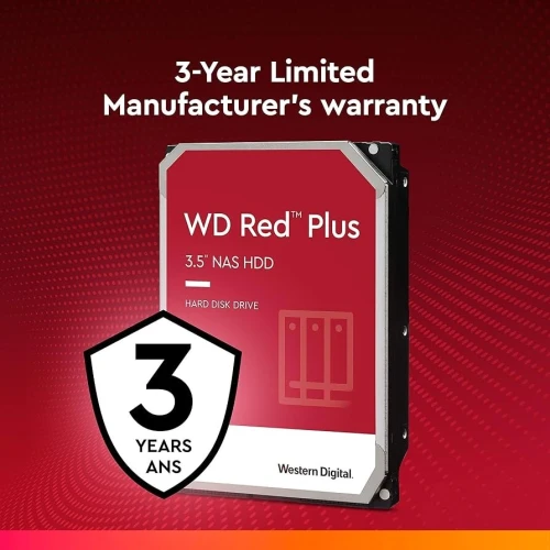 WD RED PLUS NAS WARE 6 TB - DISQUE DUR HDD 3.5 - 5400 RPM CLASS SATA 6 GBS - 256MB CACHE - WD60EFPX