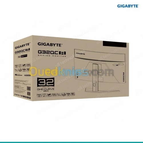 GIGABYTE M32QC - GAMING MONITEURE - 32 2.5K - CURVED - VA - 165HZ - 1MS - HDR -FREESYNC - AJUSTABLE