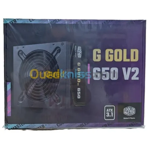 COOLER MASTER G GOLD 650W V2 - ALIMENTATION 80 PLUS GOLD - ATX 12V 3.1 PSU - HDB SILENCIEUX - NOIR  