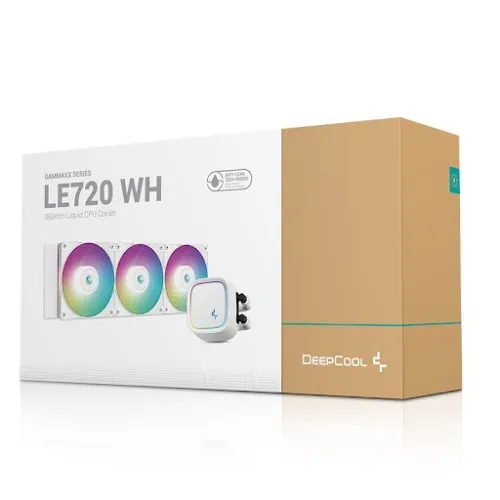 DEEPCOOL LE720 - WATERCOOLING 360MM - 3 X FANS ARGB - ULTRA PERFORMANCE - INTEL & AMD - WHITE