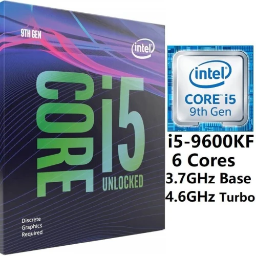 INTEL CORE I5-9600KF - PROCESSEUR GAMING 6 COEURS - JUSQUÀ 4.6GHZ - SOCKET LGA1151 - SANS GPU INTÉGRÉ - BOX