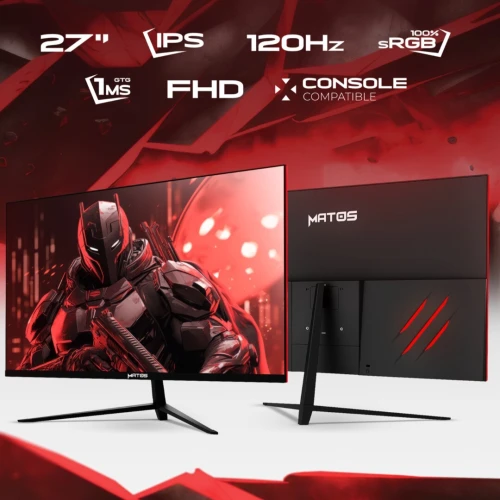 MATOS DELTA MSG2712 - GAMING 120HZ - FAST IPS - G-SYNC - HDMI/DP - VESA - PC & CONSOLE - BLACK