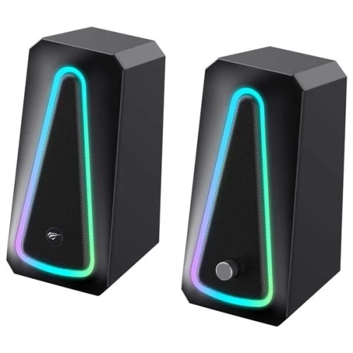 HAVIT SK208 PRO - HAUT-PARLEURS USB 2.0 - SON STÉRÉO - RGB LIGHTING - DESIGN COMPACT - BLACK