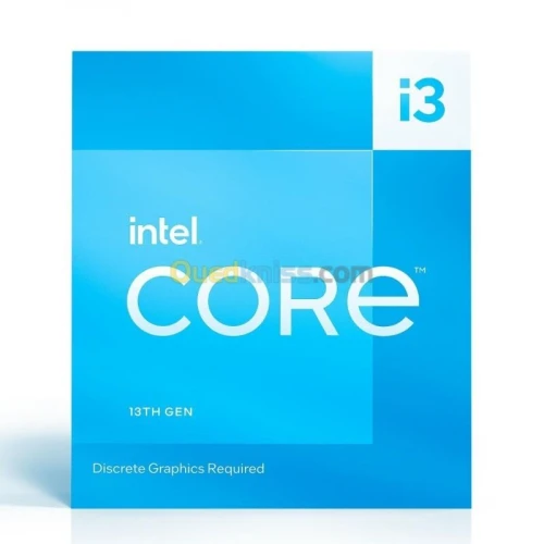 Processeur Intel Core i3-13100F - 3.4 GHz - 4.5 GHz- 8-Threads Socket 1700 Cache L3 12 Mo