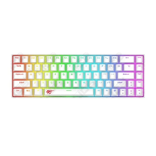 HAVIT KB881L WHITE - CLAVIER MÉCANIQUE GAMING - RGB BACKLIT - SWITCHES MÉCANIQUES - ANTI-GHOSTING - DESIGN GAMING - WHITE