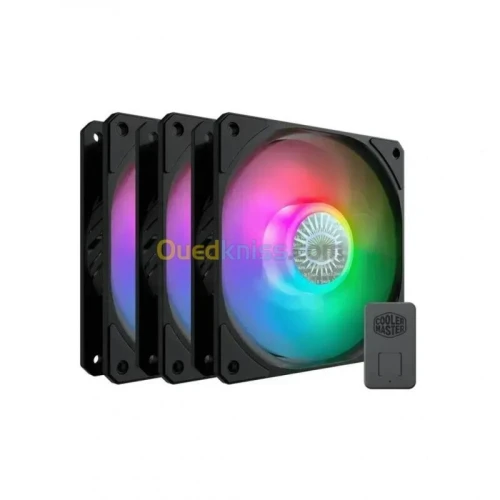COOLER MASTER SICKLEFLOW 120 ARGB 3 IN 1 - 3 VENTILATEURS DE BOÎTIER 120 mm ARGB - 1800 RPM - BLACK 