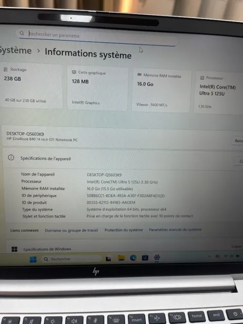 Hp elitebook 840 G11 Ultra 5 125U 16gb 256ssd
