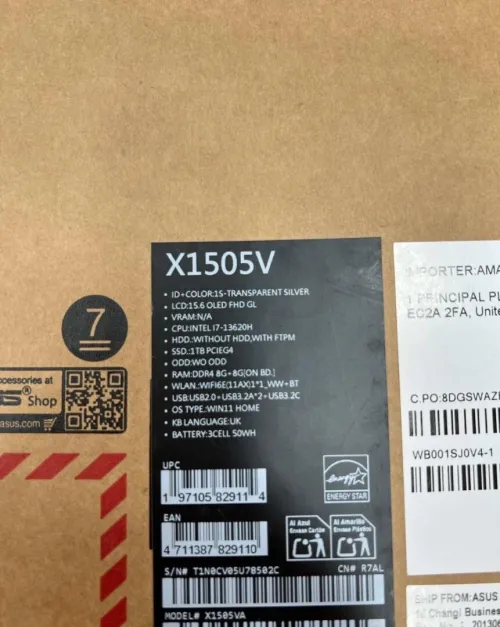 ASUS vivobook X1505V Oled i7-13620H 16gb 1Tb