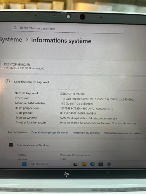 Hp elitebook 840 G8 Tactile i7-1165G7 16gb 256ssd