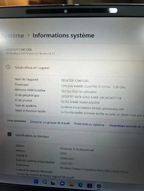 Hp elitebook 830 G10 i5-1335U 16gb 256ssd
