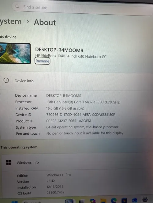 Hp elitebook 1040 G10 i7-1355U 16gb 512gv