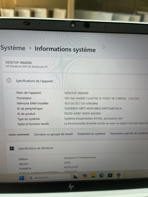 Hp elitebook 840 G8 i5-1135G7 16gb 256ssd