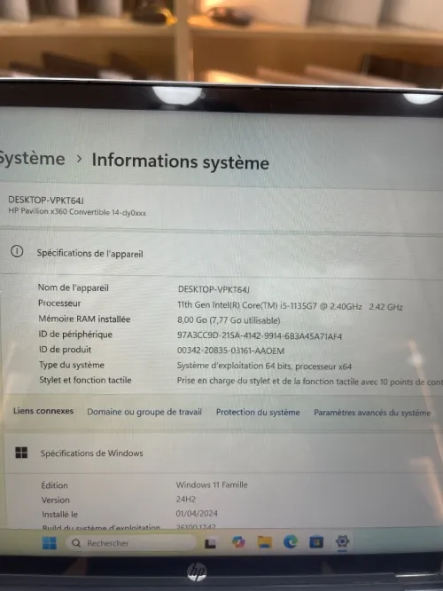 Hp pavillon X360 i5-1135G7 8gb 256ssd