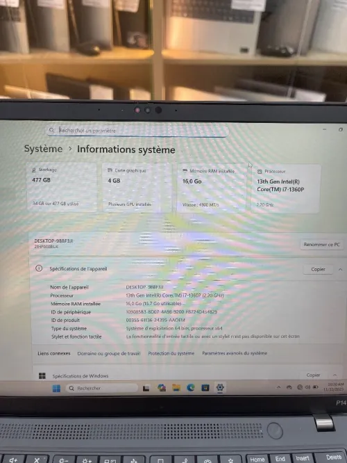 Lenovo Thinkpad P14s Gen 4 i7-1360P 16gb 512ssd