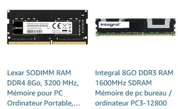 cartes mémoires de 2 à 8 gigas 