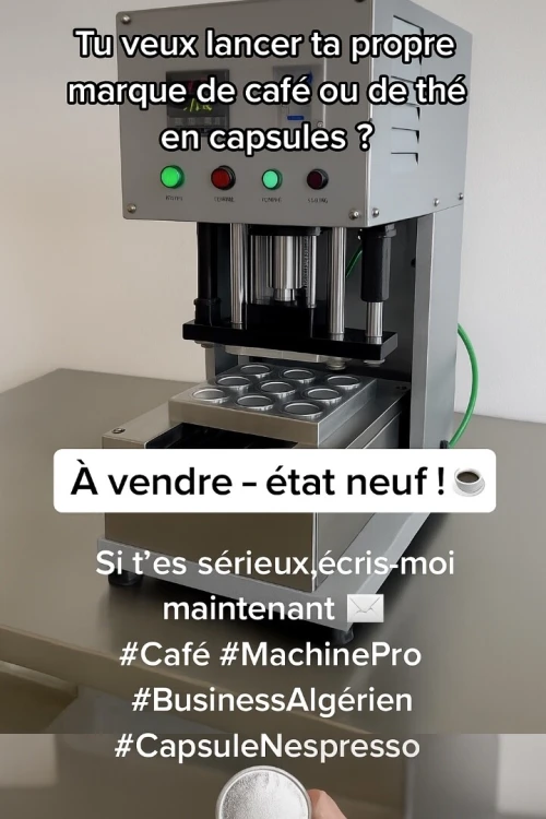 Machine conditionnements capsules de café en aluminium semi-automatique 