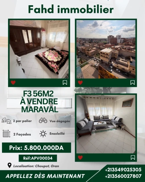 Vente Appartement F3 Oran Oran 9