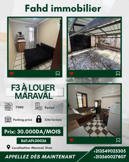 Location Appartement F3 Oran Oran