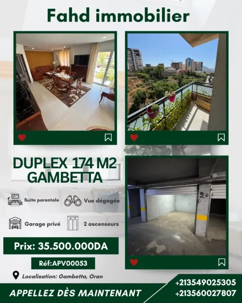Vente Appartement F6 Oran Oran