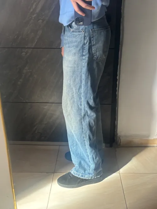 jeans zara large wide leg baggy oversize original