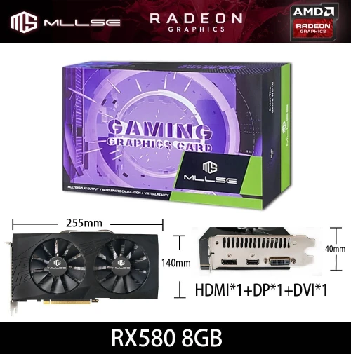 Rx 580 8GB MLLSE 2048SP Utilisé
